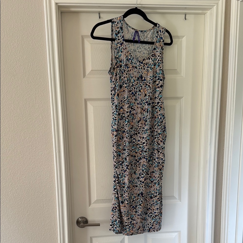 Seraphine Maternity Vibrant floral Patterned Sleeveless Dress